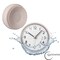 Clockswise 3-Inch Waterproof Wall Mount Bathroom Shower Clock Fog-Free Compact Design with Strong Suction Cup and Clear Easy-to-Read Display Modern Style Accessory for Bathing & Daily Routines, White
